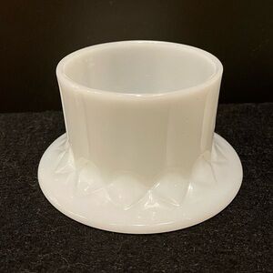 Vintage Sam Berger 1969 White Milk Glass Candle Holder Bottle Holder